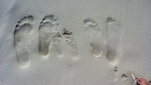 Fussspuren im Sand auf Rottnest Island